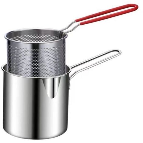 Friteuse avec crépine, chauffage par induction et gaz, petite friteuse domestique