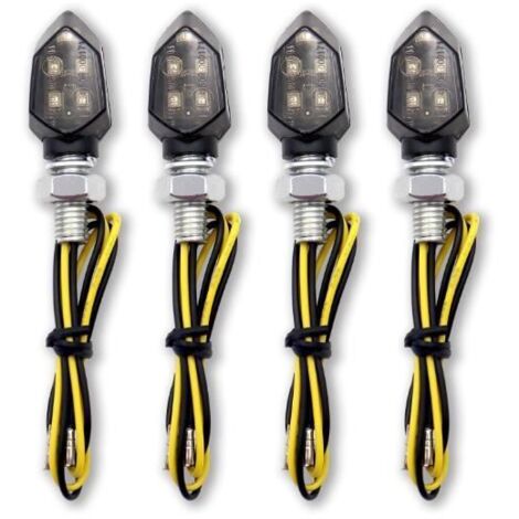 4 x Indicateurs de Moto LED, Mini lumières de Moto étanches 12 V, pour Moto, Voitures à pédales (1/4)