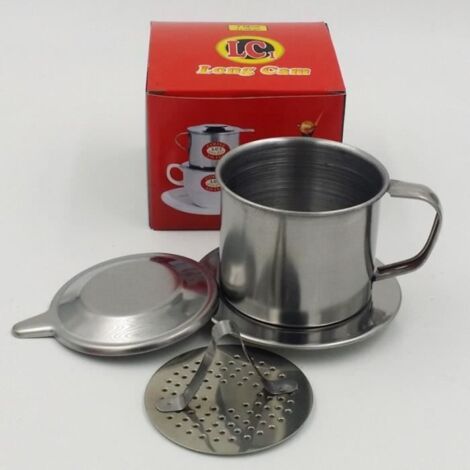 CAFETIERE Mixte - pot de café en acier inoxydable main café 6Q - Gris YH™ (1/4)