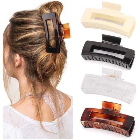 Lot de 8 Pinces à Cheveux - Haute Qualité - Antidérapantes - Pour Cheveux Épais et Fins - 8 Couleurs Variées (1/2)