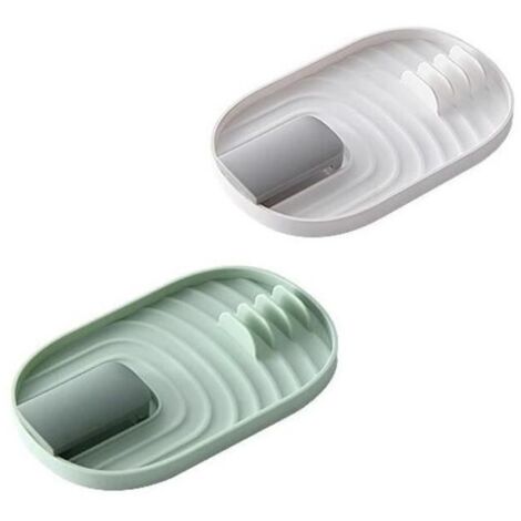 Porte cuillère cuisine,2 pièces repose de cuillère cuisine,support de couvercle de casserole pliable,pose ustensile,pour cuisinière (1/4)
