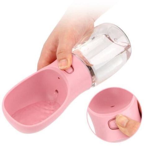 Gourde pour Animaux - Non spécifié - Rose - 350ML - Plastique - Anti-déversement (1/4)