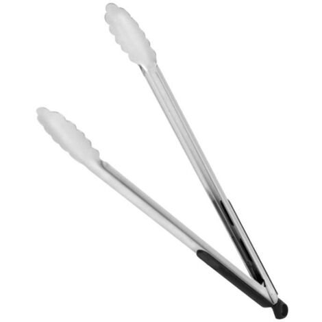 Pince à barbecue - Accessoire de cuisine - Acier inoxydable - Poignée antidérapante - 34,5 cm - Résistant (1/4)