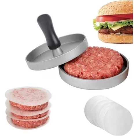 Presse À Burgers, À Steak Haché Hamburger presse + 80 papiers antiadhésifs (1/4)