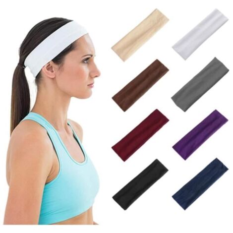 Bandeaux de sport - Non spécifié - Lot de 8 - Coton respirant - Antidérapant - Taille unique (1/4)