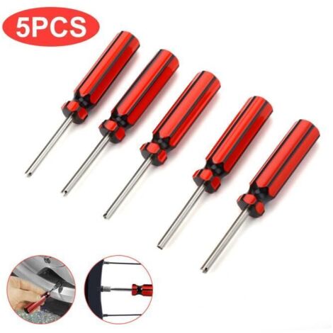 5 Pcs Démonte obus de valve Outil de reparation pour noyau de valve de pneu (1/4)