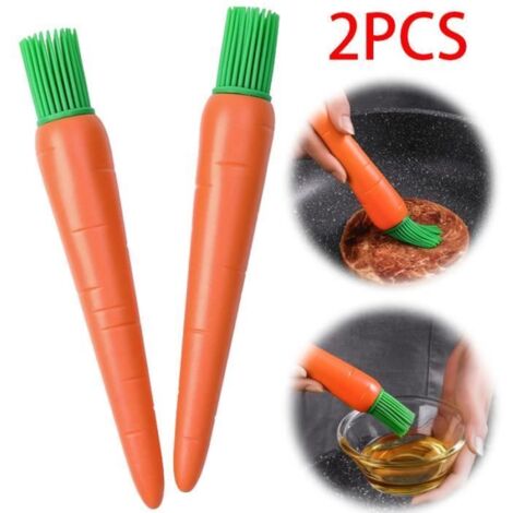 Pinceau à huile - Cuisine - Silicone - 2 pièces - Résistant à la chaleur - Antiadhésif (1/4)