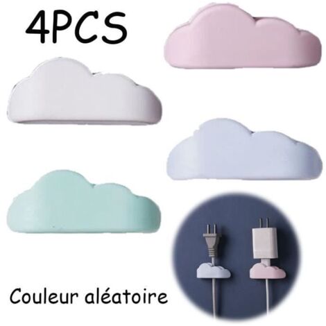 Clips de Câble - Marque Inconnue - Support de Câble d'écouteurs - Adhésif - TPR - Couleur aléatoire (1/4)