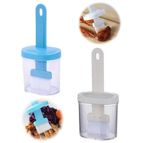 Pinceau à Badigeonner - Cuisine - Distributeur d'Huile d'Olive - Nylon Alimentaire - 2 en 1 - 17x7.5cm (1/4)