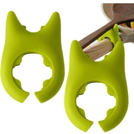 Support De Spatule Pour Casserole, 2 Clips De Casserole En Silicone, Joli Clip De Support De Spatule Réglable, Support De Cuillère (1/4)