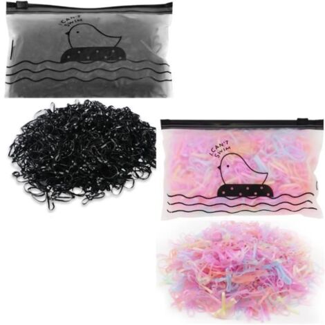 Élastiques à Cheveux - Non spécifié - 2000 Pièces - Caoutchouc Durable - Réutilisables - Mixte (1/4)