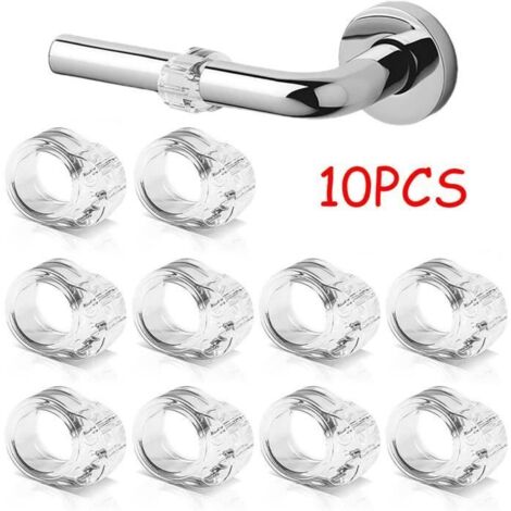 Butée de Poignée de Porte Murale - - - Transparent - PVC - Rond (1/4)