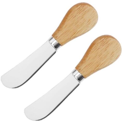 Couteau à Beurre - Mignon - Set de 2 - Acier Inoxydable - Multifonctionnel - Épandeur de Fromage (1/4)