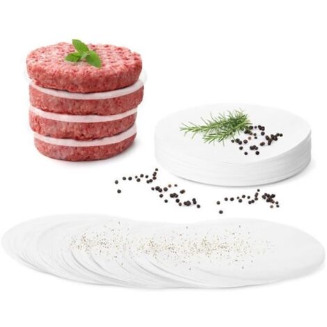 Papier Steak Haché Rond 500Pcs Papiers Antiadhésifs pour Moule Steak Haché Presse Steak Haché Presse Hamburge-yd (1/4)