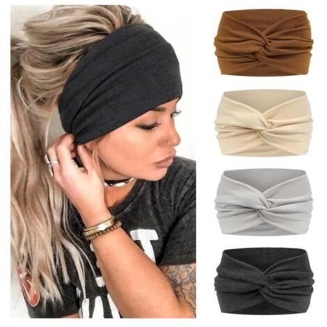 Bandeau Cheveux - Femme - Multicolore - Élastique - Confortable - Design Vintage (1/4)