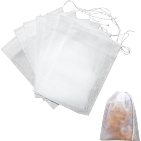 Sachets de Thé - Non spécifié - 300 Pièces - 5 x 7 cm - Cordon de Serrage - Réutilisables (1/4)
