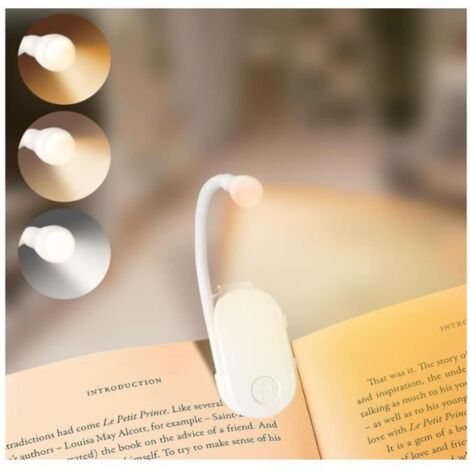 Lampe de Lecture - yd - Modèle Clipsable - Luminosité Réglable 3 Couleurs - Portable - 360° Flexible (1/4)