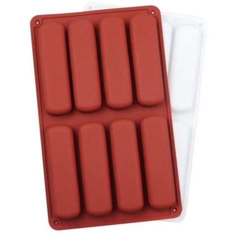 Moules en silicone - Non spécifié - Longues Bande - Blanc - Compatible congélateur - 27.8x17 cm (1/4)