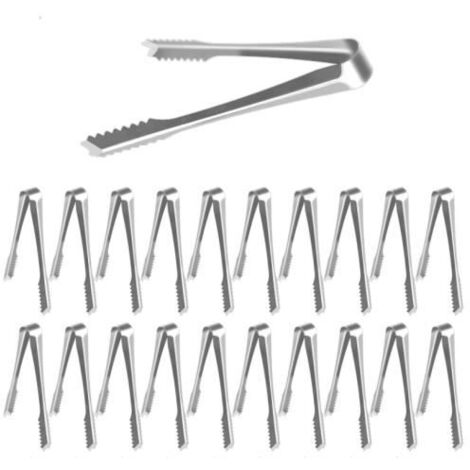 20 Pcs Pince a Glacon Pince Bonbon Pince a Sucre Glace Acier Inoxydable Pour Glace,Sucre, Biscuit,Bar,Buffet,Grill Bar Cuisine - fy (1/4)