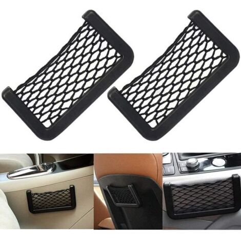 Filet de Rangement - Voiture - Noir - Économise de l'espace - Installation facile - Durable (1/4)