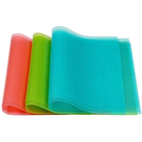 3PCS / Set Tapis Frigo réfrigérateur Tapis de réfrigérateur lavables, 45cm x 30cm,vert (1/4)