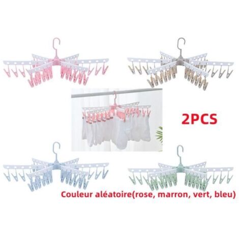 Cintre rotatif - Non spécifié - 2 cintres - Couleur aléatoire - PP - Design coupe-vent (1/4)