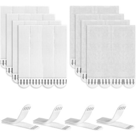 24 Paires Bandes de Suspension pour Photos, 48 Pcs Languette Accroche Tableau Adhésif Accroche Tableau sans Percer Fixation Cadre (1/4)