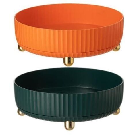 Support de Stockage Rotatif - Lazy Susan - 2 Pièces - Antidérapant - Plastique - Cuisine (1/4)