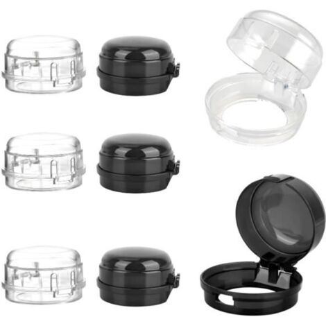 Lot de 8 couvercles de sécurité pour bouton de cuisinière à gaz, protection pour interrupteur de plaque de cuisson, sécurité enfant (1/4)