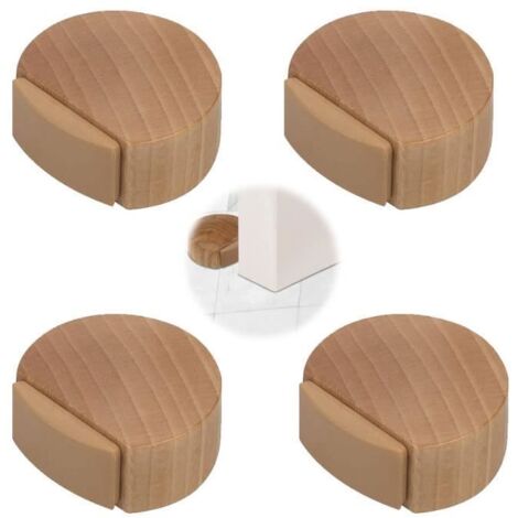 Butée de Porte en Bois Sapelli - Lot de 4 - Anti-pincement et Coupe-vent (1/4)