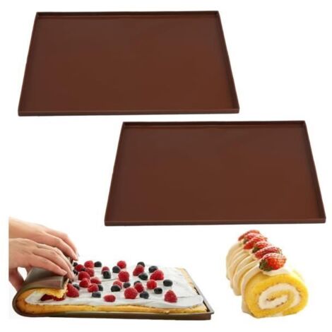 Tapis de cuisson en silicone - Suisse - 2 pièces - Antiadhésif - Pliable - 30.5 x 25.8 cm (1/4)