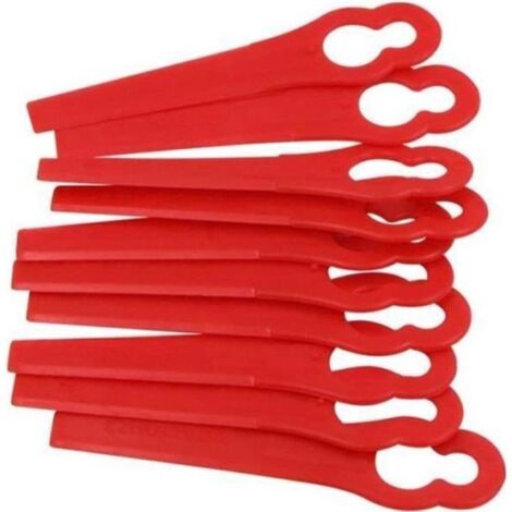 Lot de 100 Lames en Plastique pour Coupe-bordures Bosch Einhell Rouge (1/4)