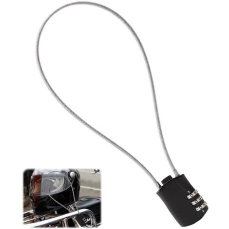 Cadenas à Câble Antivol - Marque - Modèle - 3 Chiffres - 40cm Câble - Combinaison - Moto, Vélo, Valises (1/4)