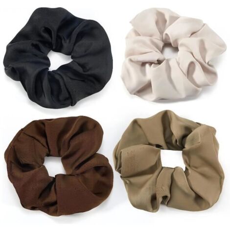 Chouchou - ChouchouFille - Lot de 4 - Soie - Élastiques Souples - 4 Couleurs (1/4)