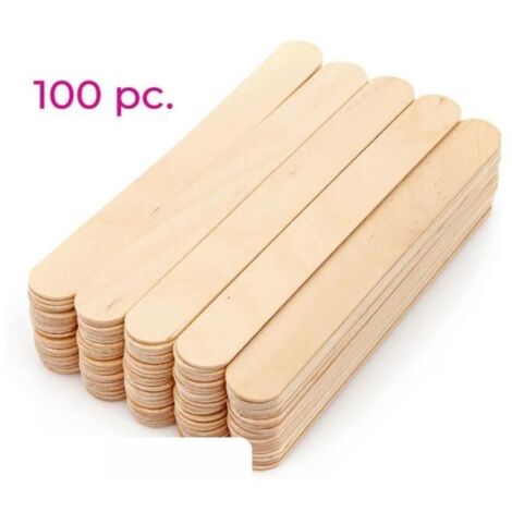 Cire Epilation - Non spécifié - Bâtonnet en Bois - Longueur 15 cm - 100 Pièces - Usage Unique (1/4)
