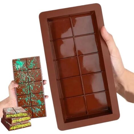 Moule à Chocolat - Dubaï - Silicone Antiadhésif - Profond - Compatible Lave-Vaisselle - Marron (1/4)