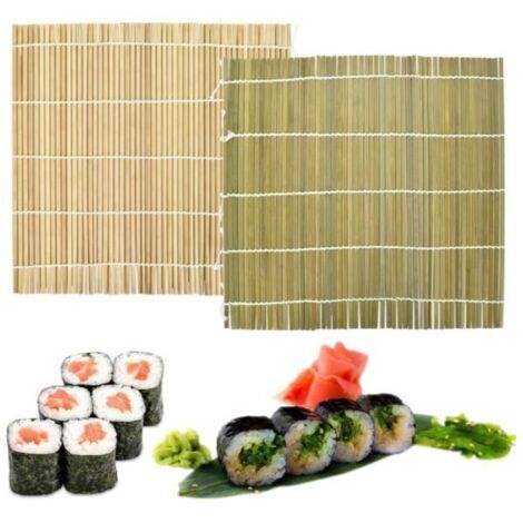 Tapis à Sushi - Naturel - 2 Pcs - Lavable - Durable - Écologique (1/4)