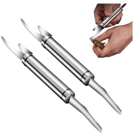 5 in 1 Multifunctional Shrimp Line Fish Maw Knife, éplucheur de crevettes en Acier Inoxydable, Rabot à Poisson de Cuisine, (2 Pcs) (1/4)