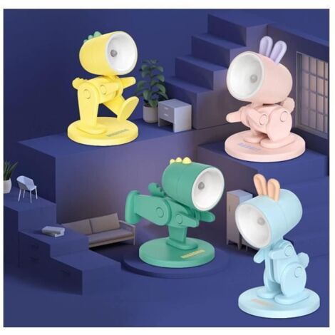 Veilleuse LED - Dinosaure & Lapin - Lot de 4 - Portable - Multicolore - Magnétique (1/4)