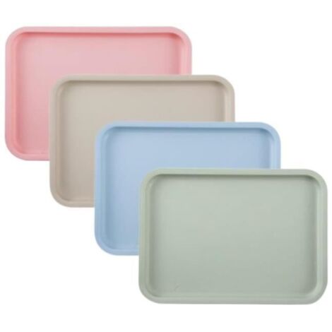 Plateau - Non spécifié - 24.8x17.8cm - Plastique de haute qualité - Design antidérapant - Léger et compact (1/4)