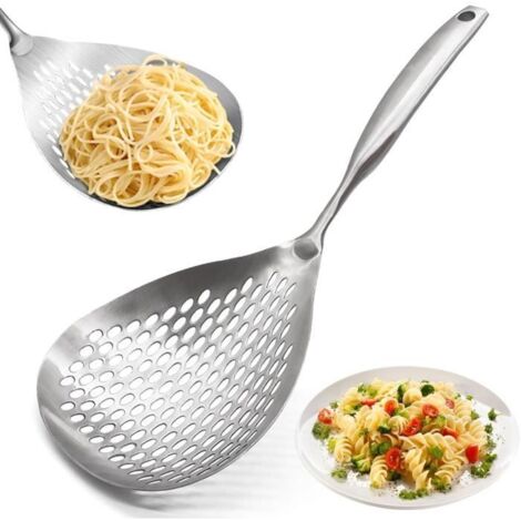 Cuillère à égoutter - Acier Inoxydable 304 - Ergonomique - Drainage Rapide - Compatible Lave-Vaisselle (1/4)