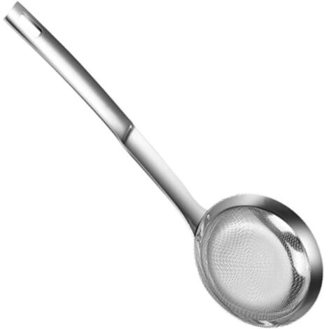 2pcs Écumoire gras cuillère en acier inoxydable à mailles fins alimentaires à huile filtre à huile (1/4)