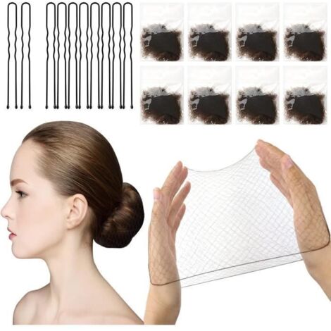 Filet à Cheveux - Non spécifié - 50 Pièces - Élastique - Invisible - Marron (1/4)