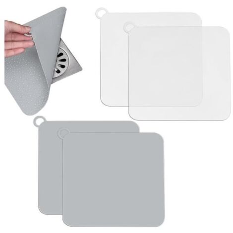 4 PCS Bouchon de Vidange en Silicone 20x20cm Bouchon Douche Silicone Anti Odeur Bouchon de Vidange Evier Cuisine Bouchon de (1/4)