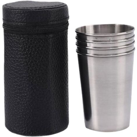 Tasse,1 Ensemble De Verres À Vin Avec Couvercles Gobelet À Vin Tasse À Eau Portable Tasse En Acier Inoxydable Tasse De Voyage (1/4)