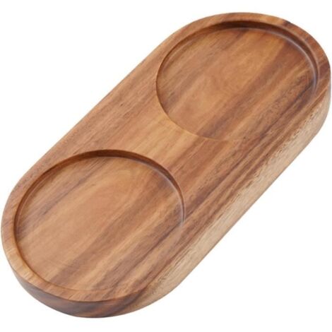 Plateau en Bois,Plateau pour Moulins Sel et à Poivre,Durable, résistant à la chaleur,Diamètre Intérieur de 5,8 cm,14,3 x 7 x 1,5 cm (1/4)