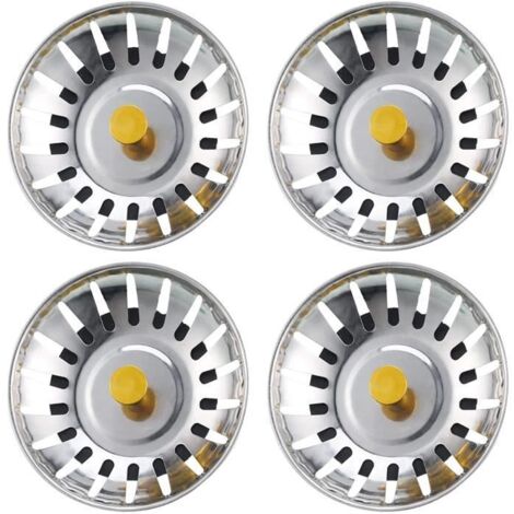Lot de 4 bondes d'évier à panier Diamètre : 80 mm Universel Pour évier (1/4)