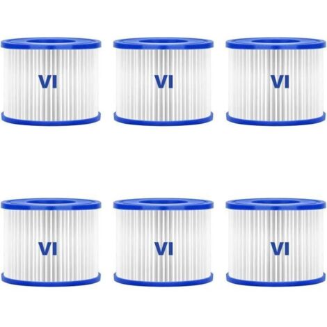 Filtre Piscine Bestway 58323, 6 PCS Filtre Spa Type VI pour Lay-Z-Spa, Miami, Monaco, Vegas (1/4)