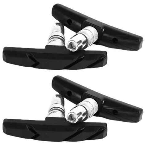 Patin de frein vélo V de résistance à l'usure, doublure de frein en caoutchouc à engrenage fixe noir, bloc de frein d'outil de (1/4)