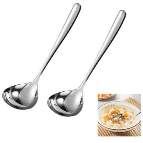 Louche à Soupe - Inox - 20,5cm - Acier Inoxydable 304 - Ergonomique - Résistant à la Chaleur (1/4)